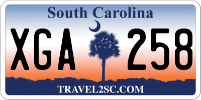 SC license plate XGA258