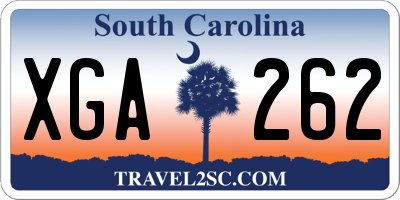 SC license plate XGA262