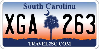 SC license plate XGA263