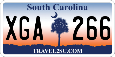 SC license plate XGA266