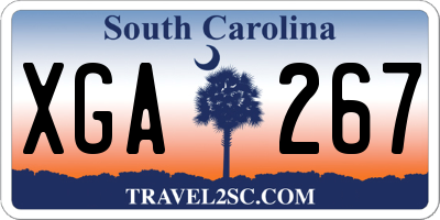 SC license plate XGA267