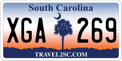 SC license plate XGA269
