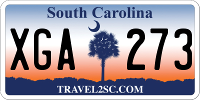 SC license plate XGA273