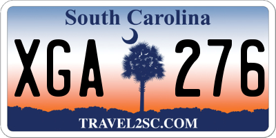 SC license plate XGA276