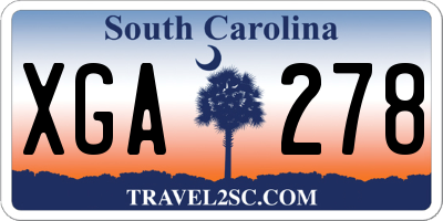 SC license plate XGA278