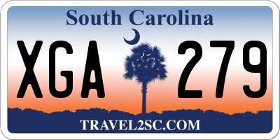 SC license plate XGA279