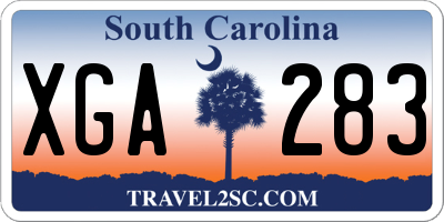 SC license plate XGA283