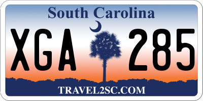 SC license plate XGA285