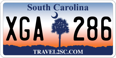 SC license plate XGA286