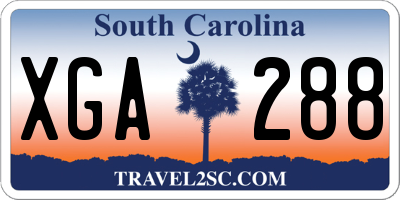 SC license plate XGA288