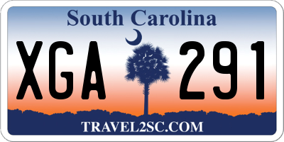 SC license plate XGA291