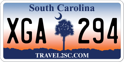 SC license plate XGA294