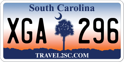 SC license plate XGA296