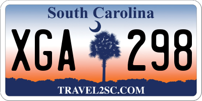 SC license plate XGA298