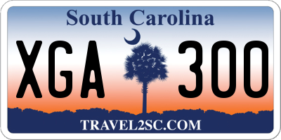 SC license plate XGA300