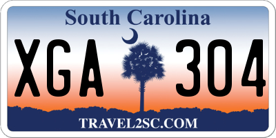 SC license plate XGA304