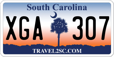 SC license plate XGA307
