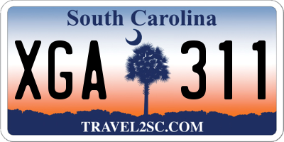 SC license plate XGA311