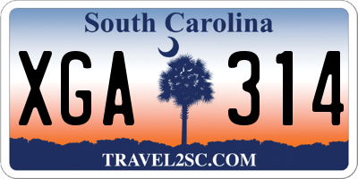 SC license plate XGA314