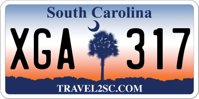 SC license plate XGA317