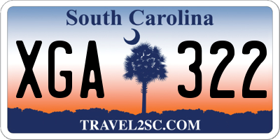SC license plate XGA322