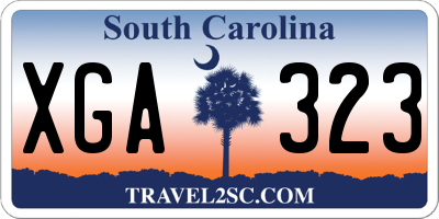 SC license plate XGA323