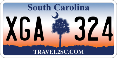 SC license plate XGA324