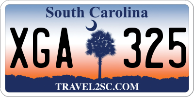 SC license plate XGA325