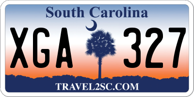 SC license plate XGA327