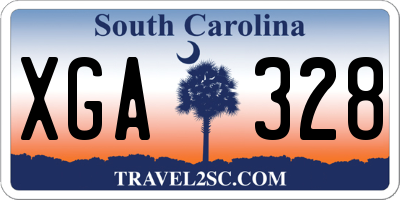 SC license plate XGA328