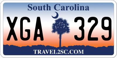 SC license plate XGA329