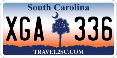 SC license plate XGA336