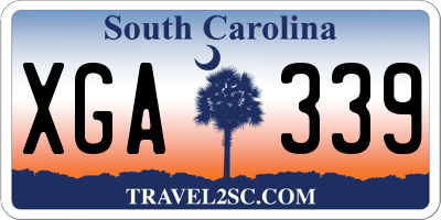 SC license plate XGA339