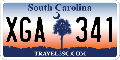 SC license plate XGA341