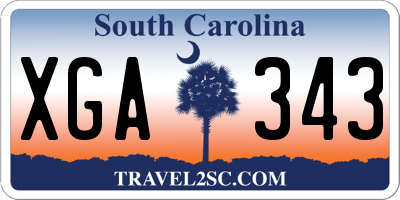 SC license plate XGA343