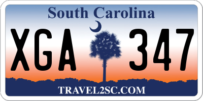 SC license plate XGA347