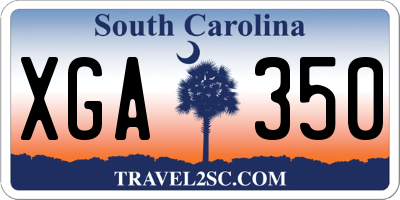 SC license plate XGA350