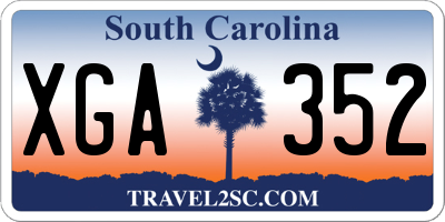 SC license plate XGA352