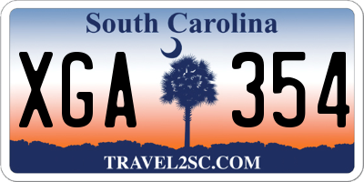 SC license plate XGA354