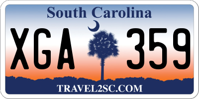 SC license plate XGA359