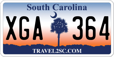 SC license plate XGA364