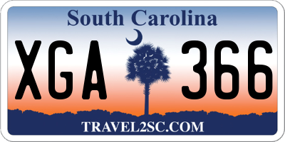 SC license plate XGA366