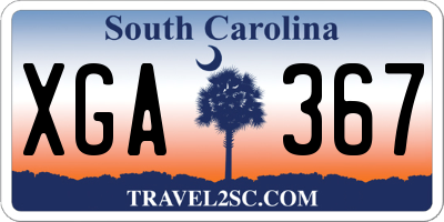 SC license plate XGA367