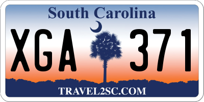 SC license plate XGA371