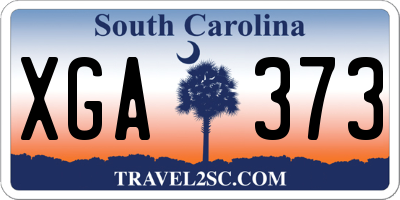 SC license plate XGA373