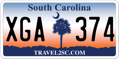 SC license plate XGA374