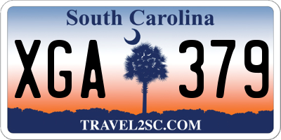 SC license plate XGA379