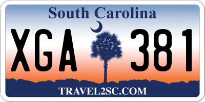 SC license plate XGA381