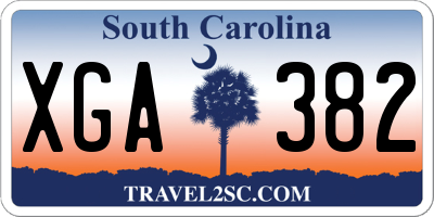 SC license plate XGA382