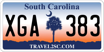 SC license plate XGA383